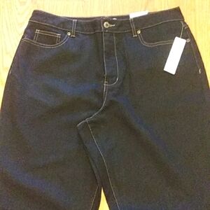 ColdWater Creek Women's Jeans Dark Blue SZ 16 Nwt Classic Fit Straight Leg